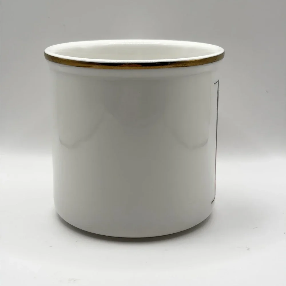 Pottery Barn‎ Stewart Plaid Initial Mug 